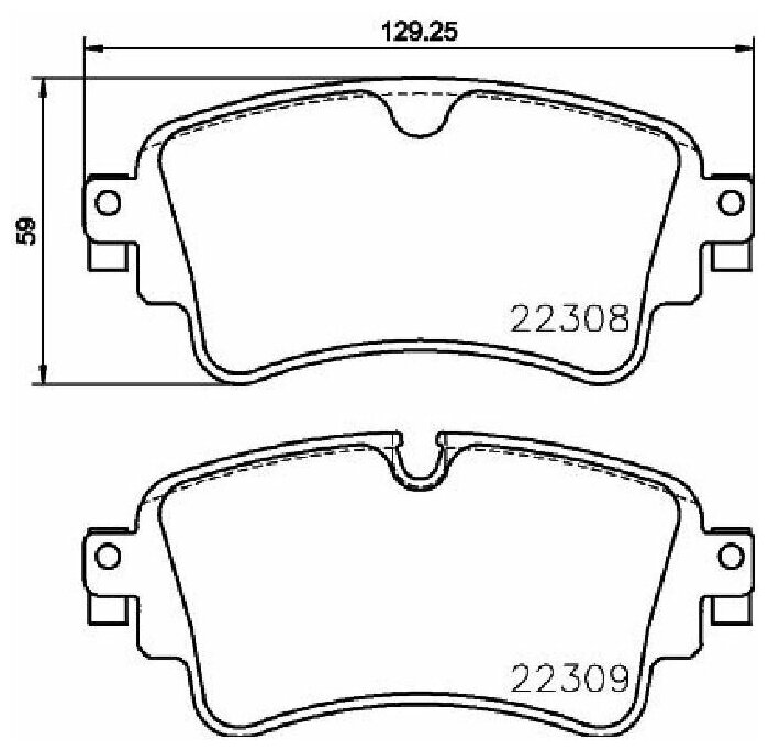 Колодки тормозные дисковые зад, BREMBO P85154