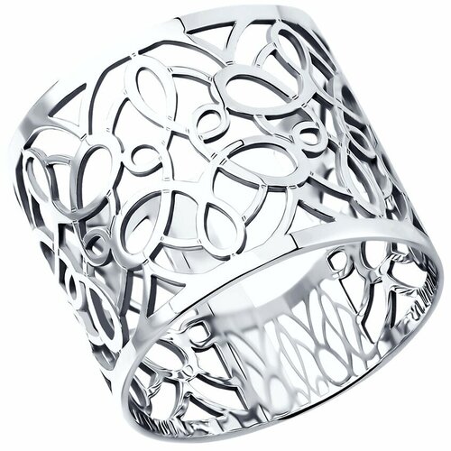 Кольцо Diamant online, серебро, 925 проба, размер 19.5