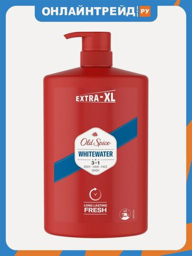 Изображение товара Гель для душа + шампунь 3в1 Old Spice Whitewater, 1 л