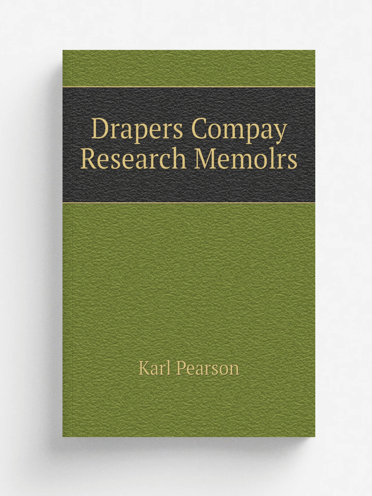 Drapers Compay Research Memolrs | Karl Pearson | Репринт