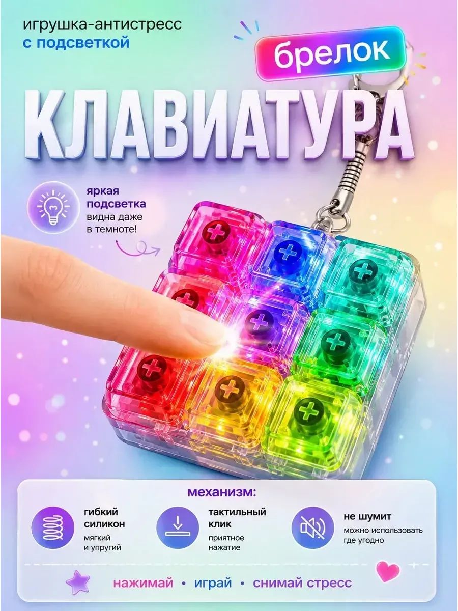 Клавиатура-антистресс брелок кейкап Игрушечный домик