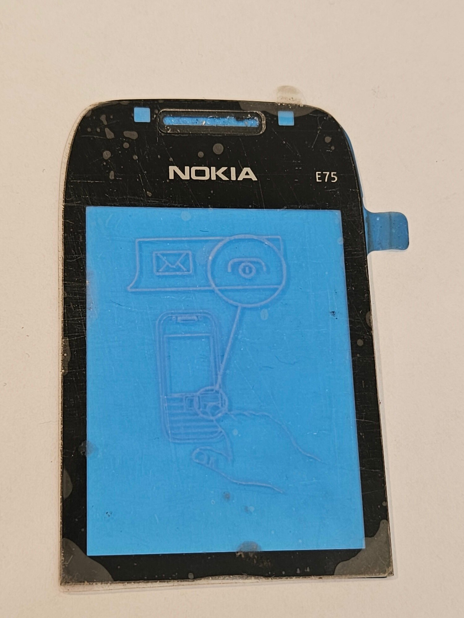 Стекло дисплея для Nokia E75 (цвет - black )