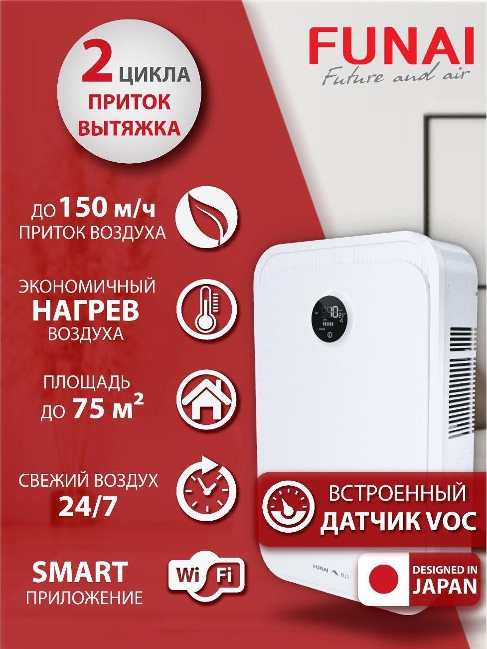 Индивидуальный очиститель воздуха Funai Fuji