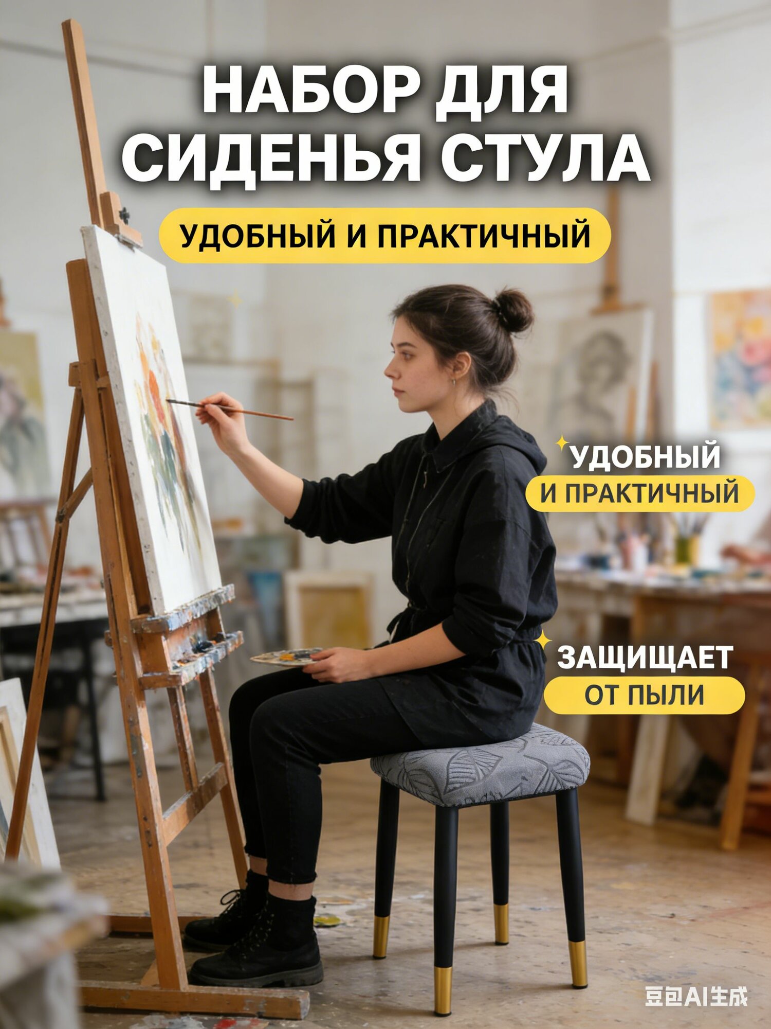 Чехол для бескаркасной мебели, темно-серый