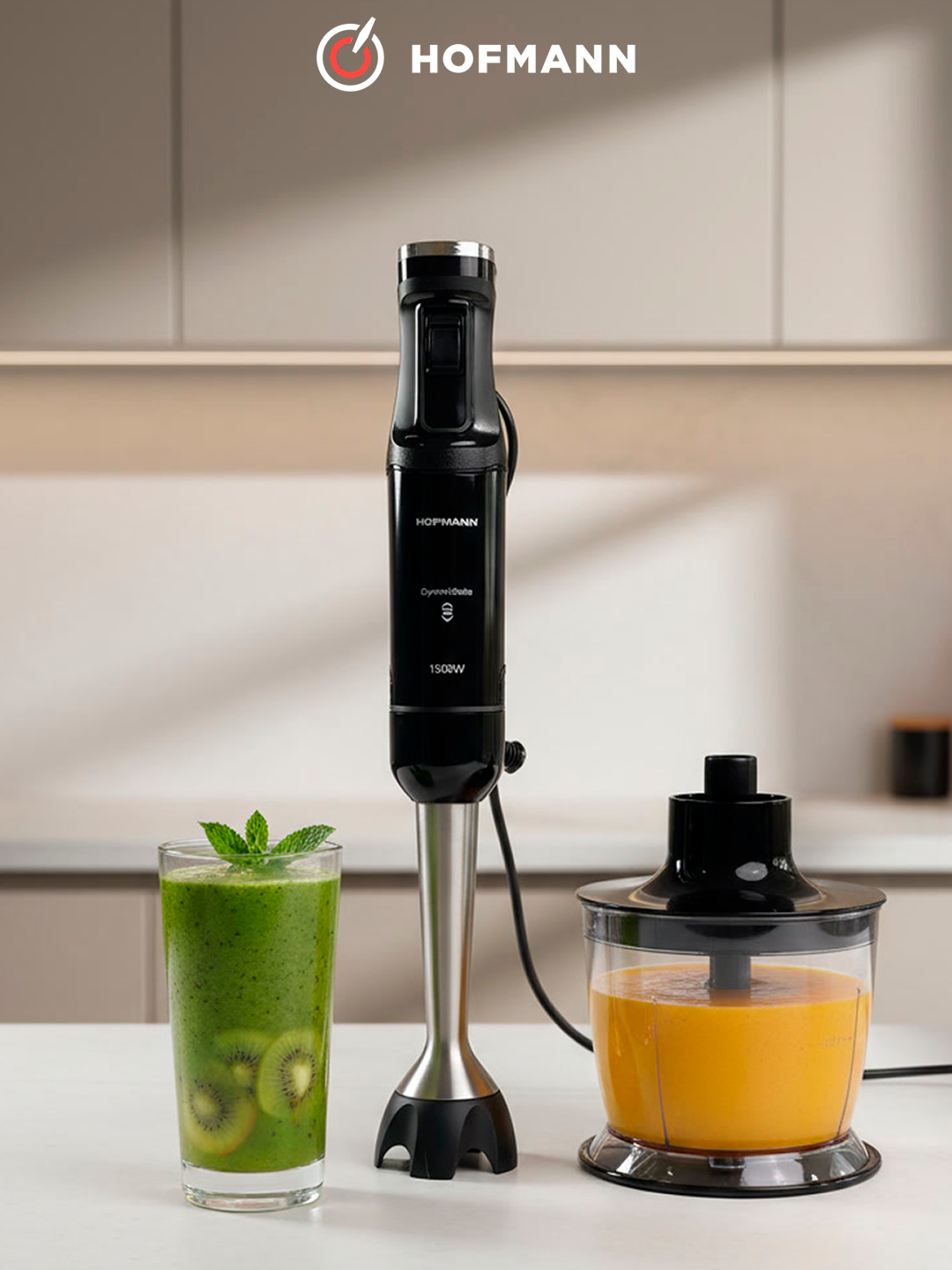 Блендер Hofmann SHB1503LDBK, 1500Вт, 3 в 1, 5 скоростей, нержавеющая сталь