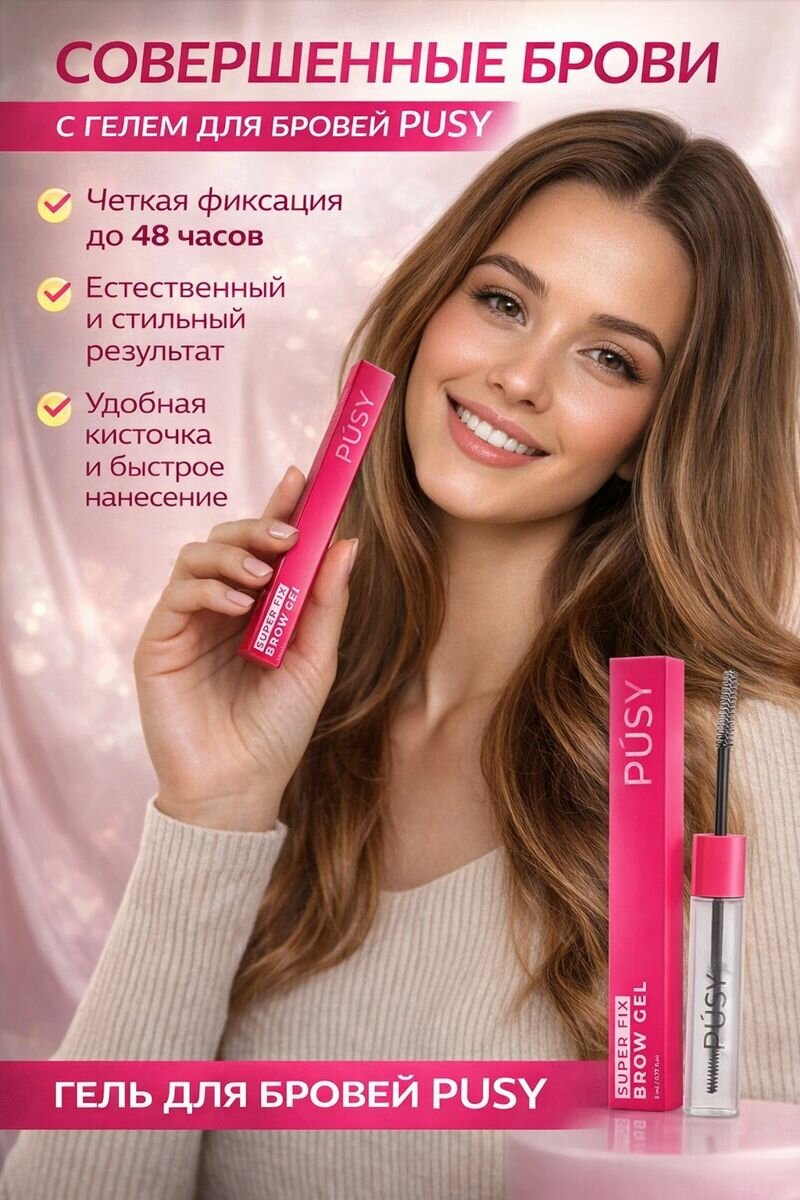PUSY Super Fix — максимальная фиксация для безупречных бровей и стойкого макияжа глаз
