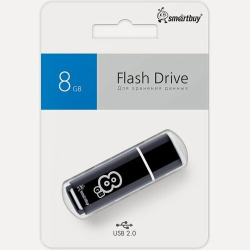 Изображение товара USB флешка Smartbuy 8Gb Glossy black USB 2.0