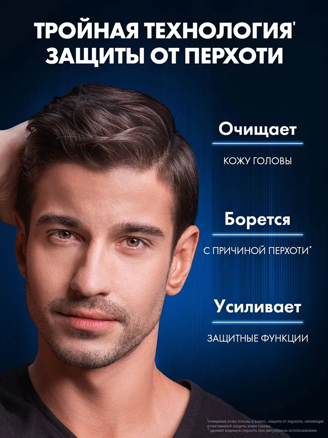 CLEAR Шампунь для волос Men 3в1 Освежающий эффект ментола 380мл — фото 1