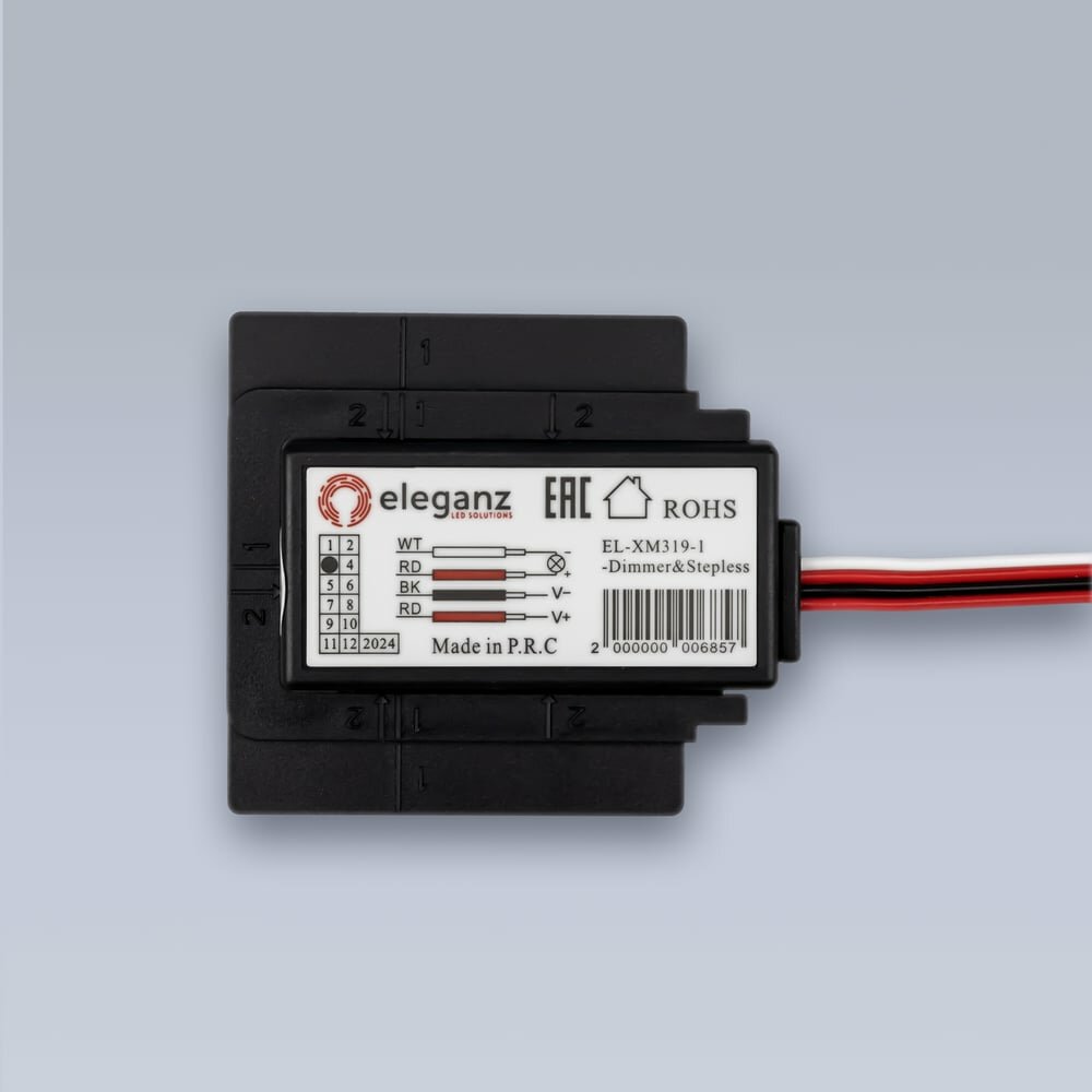 Диммируемый сенсорный выключатель ELEGANZ EL-XM319-1-Dimmer&Stepless