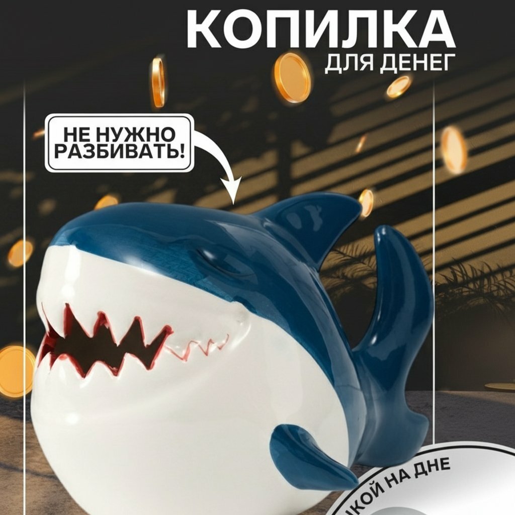 Копилка Веселая акула