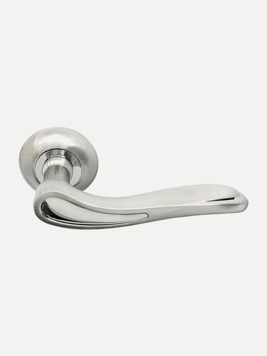 Изображение товара Ручка дверная, комплект для межкомнатных дверей на круглой накладке Morelli MH-26 SС/CP матовый хром/хром