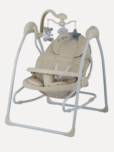 Изображение товара Электрокачели шезлонг 2 в 1 Indigo FRESH, с пультом управления, светло-бежевый