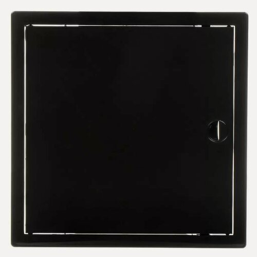 Изображение товара Люк-дверца ревизионная Viento 200х200 мм, черный пластик для вентиляции и доступа к сантехническим коммуникациям