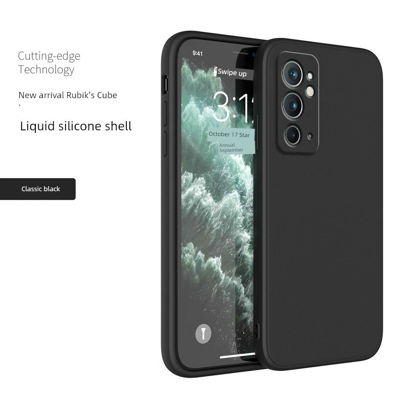 Силиконовый чехол для OnePlus 9 RT, цвет Классический черный, одиночный чехол без аксессуаров - защита от царапин