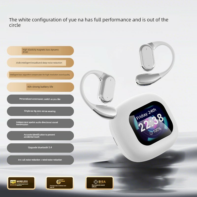 Премиальные Bluetooth-наушники для Apple в цвете Лунный жемчуг с активным шумоподавлением и длительным временем работы