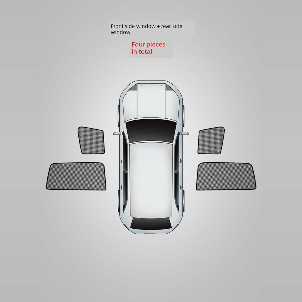 Солнцезащитные козырьки для передних и задних боковых окон Toyota Prius 2019-2022 Серии 50, защита от УФ, 4 шт