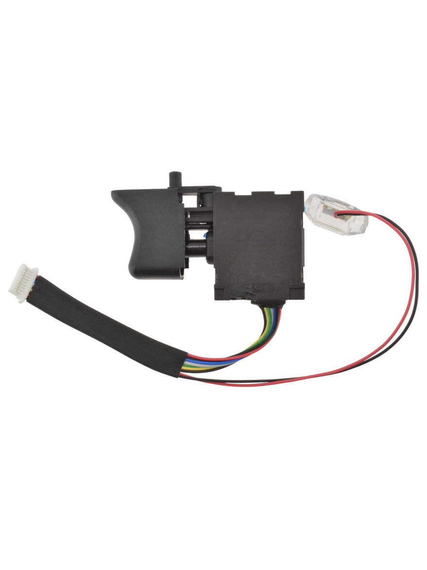 Выключатель JC15-2A 42V DC 0.2A (9pin) с платой и крышкой светодиода в сборе # для дрели-шуруповерта ЗУБР ДБУ-165-21