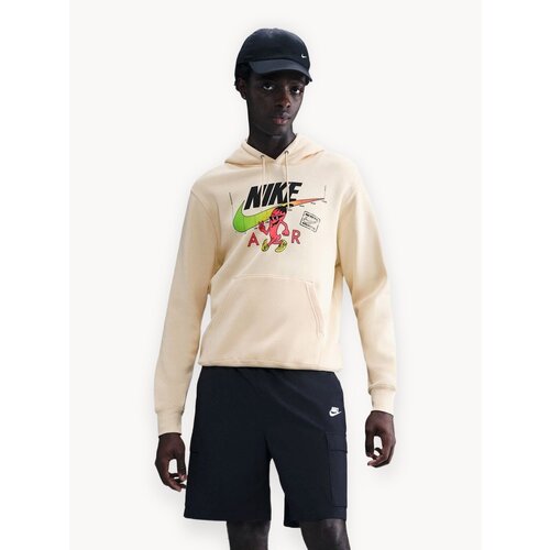 фото Худи спортивное nike club, размер 2xl, , бежевый