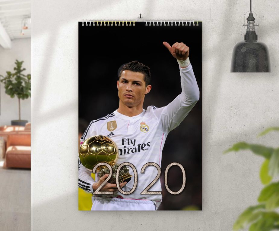 Перекидной календарь на 2020 год Криштиану Роналду, Cristiano Ronaldo №5, А3