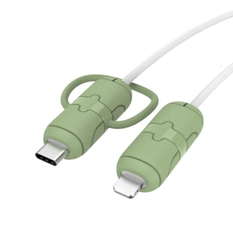 Защитный чехол для кабеля USB и зарядного блока 18/20W, Цвет матча - Яблоко 18-20 Вт