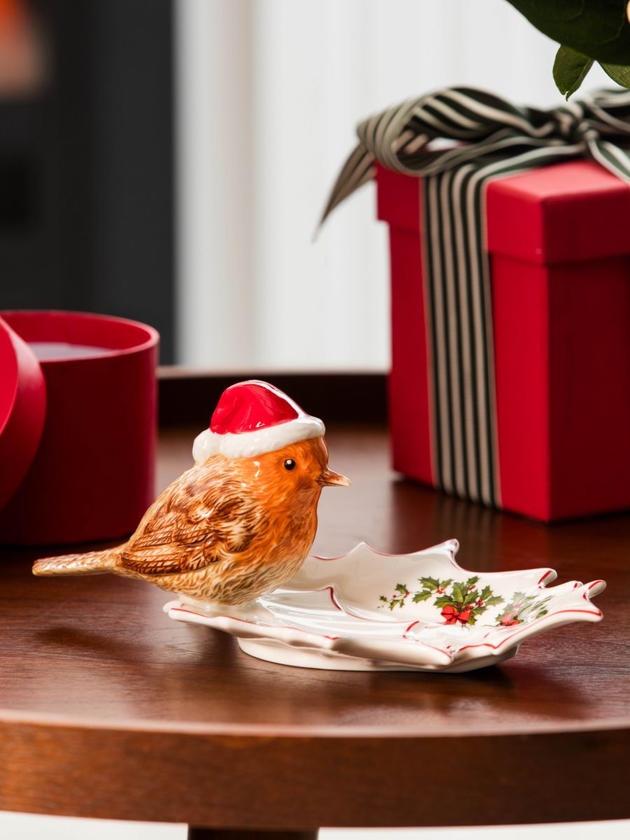 Блюдо новогоднее 21,5х11,5х9 см, "Птичка", Toy's Fantasy, Villeroy & Boch, Премиум-Фарфор