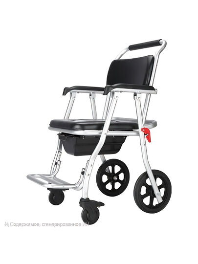 Стул для туалета на колёсах и с ведром TCH-05