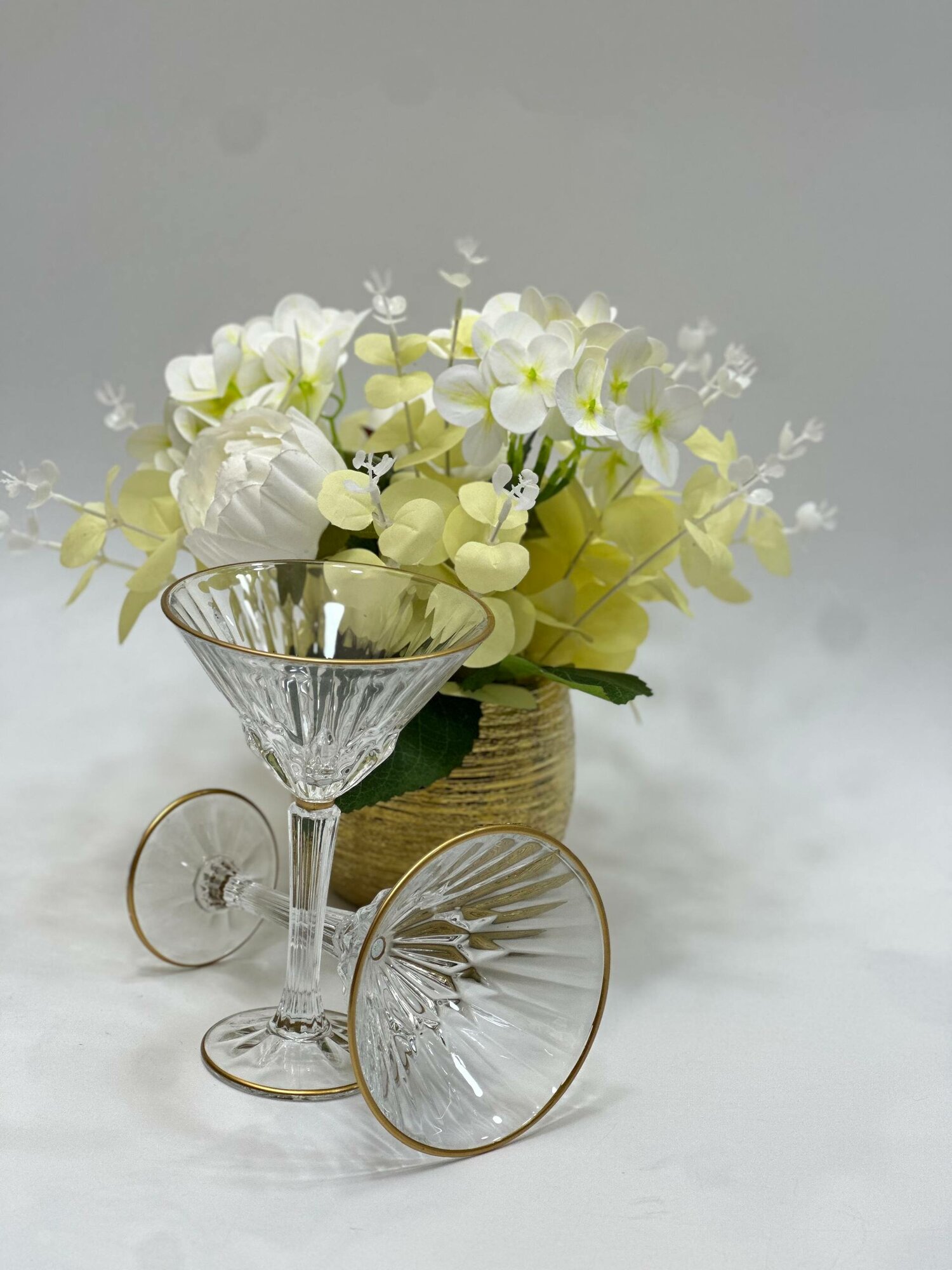 Набор бокалов и мартини "Счастлива и любима!", хрусталь, 150мл, 6шт