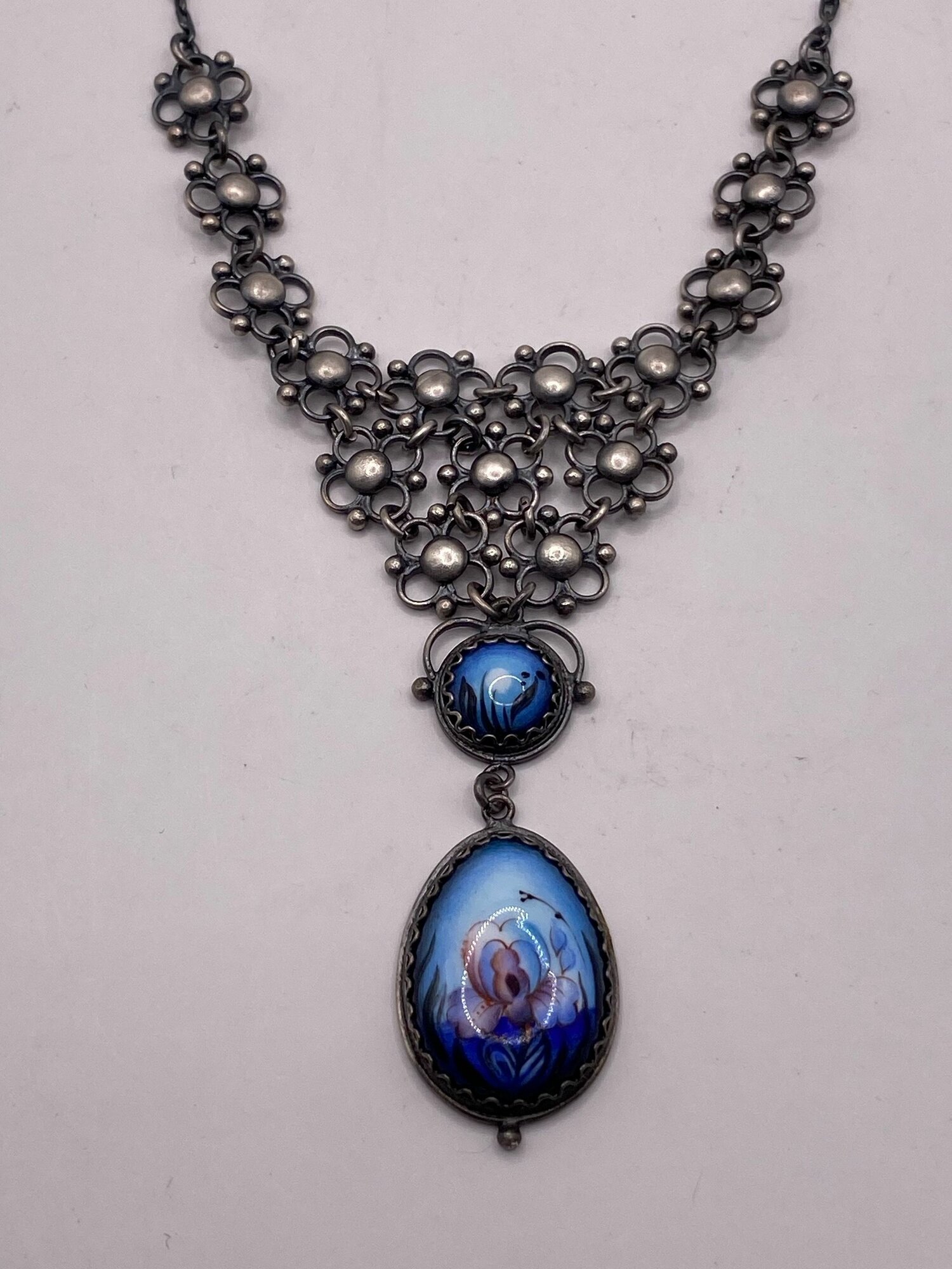 Кулон "Романс". Финифть. СССР. Эмаль. В родной коробке с паспортом.