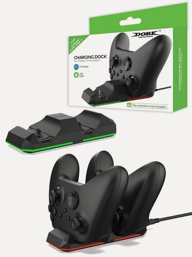 Изображение товара Зарядная станция для геймпадов Xbox Series + 2 аккумулятора (Dobe TYX-695A)