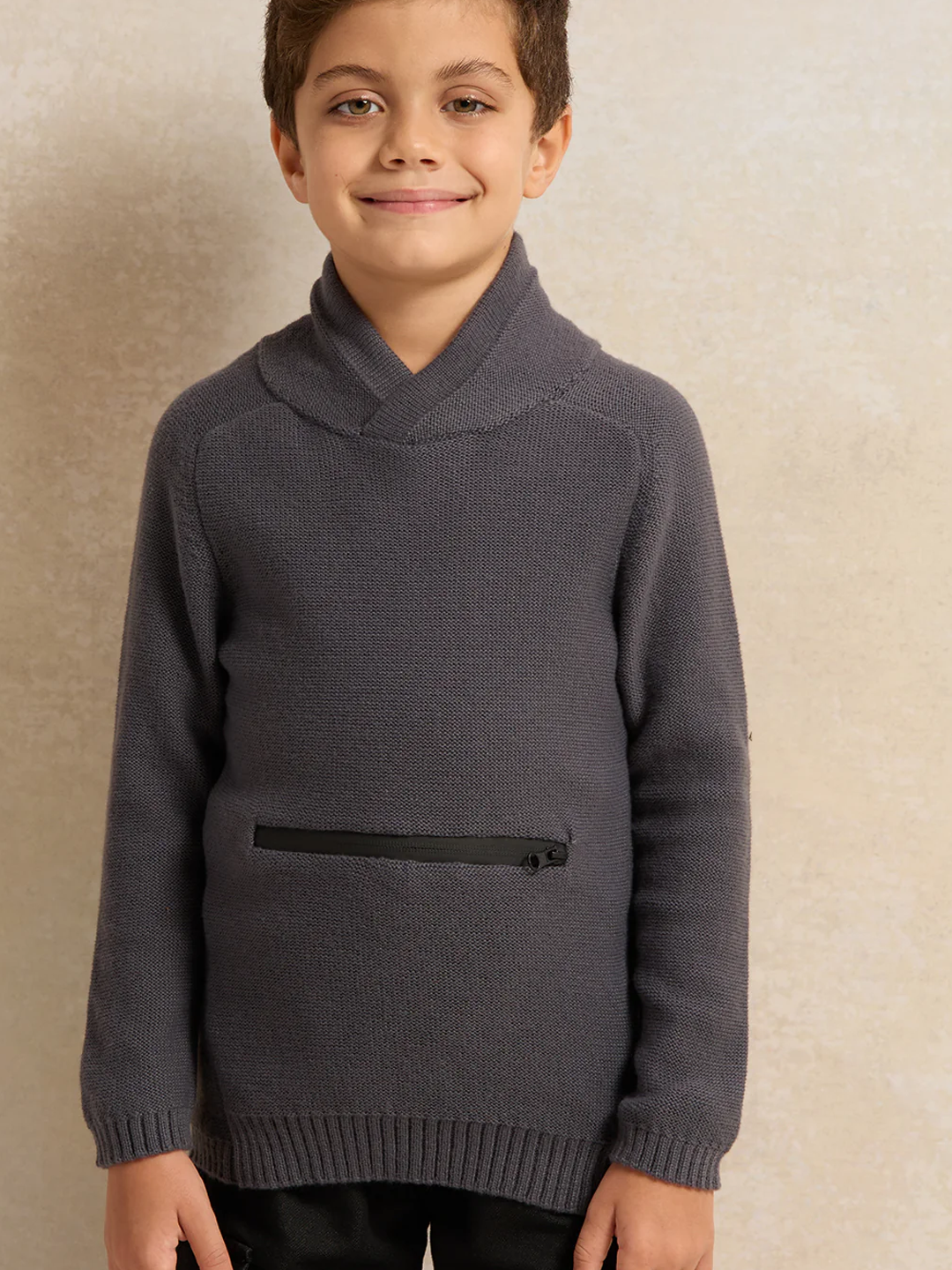 Пуловер REDTAG, размер 4-5 лет, серый — фото 1