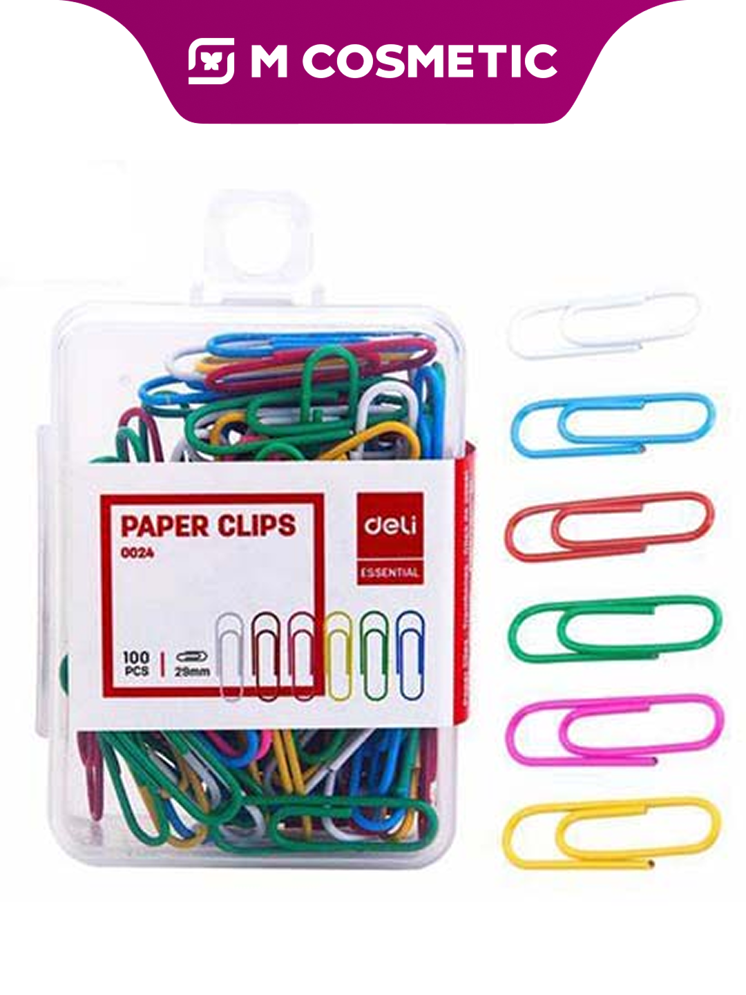 Металлические скрепки DELI 100, для документов, прочные, долговечные, 100 шт