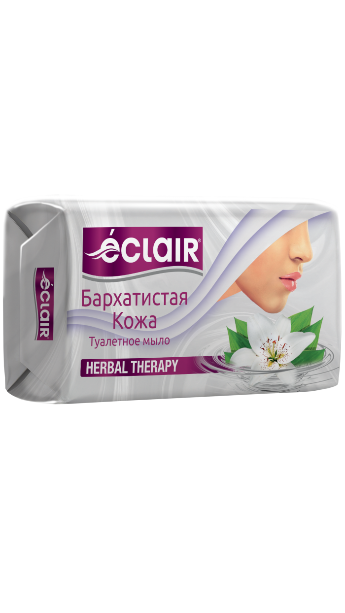 Твердое мыло ECLAIR "Бархатистая кожа", с экстрактом лепестков лилии, 140гр