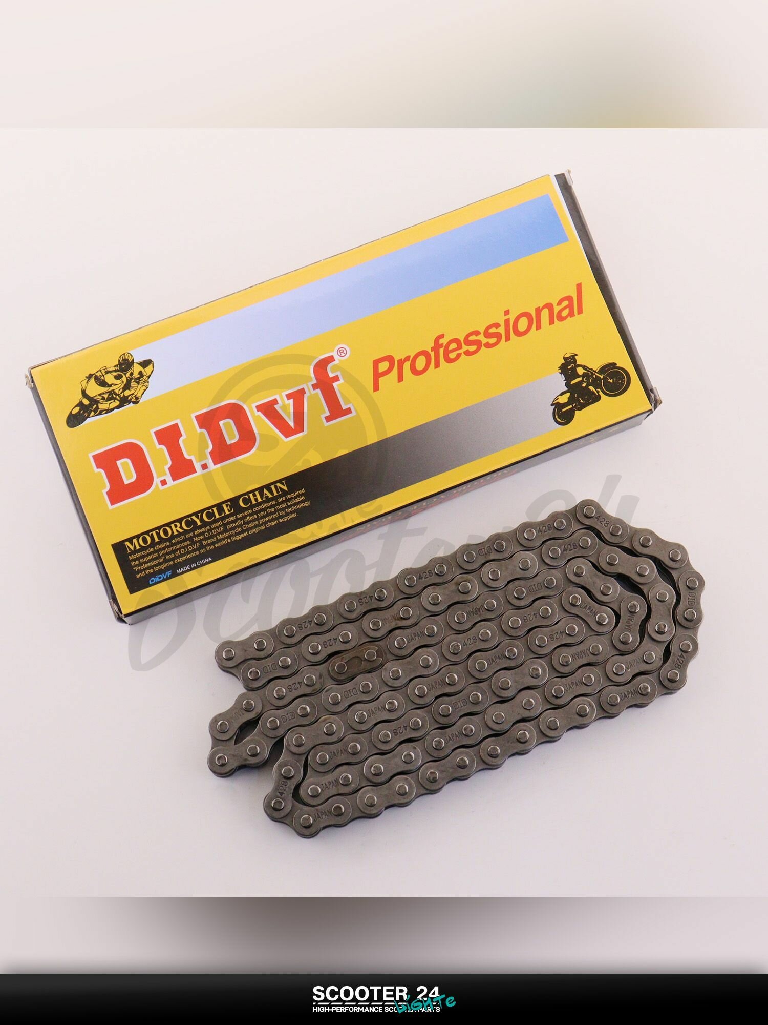 Цепь трансмиссии 428-112L для мопеда и мотоцикла минск, верховина, карпаты "DID"