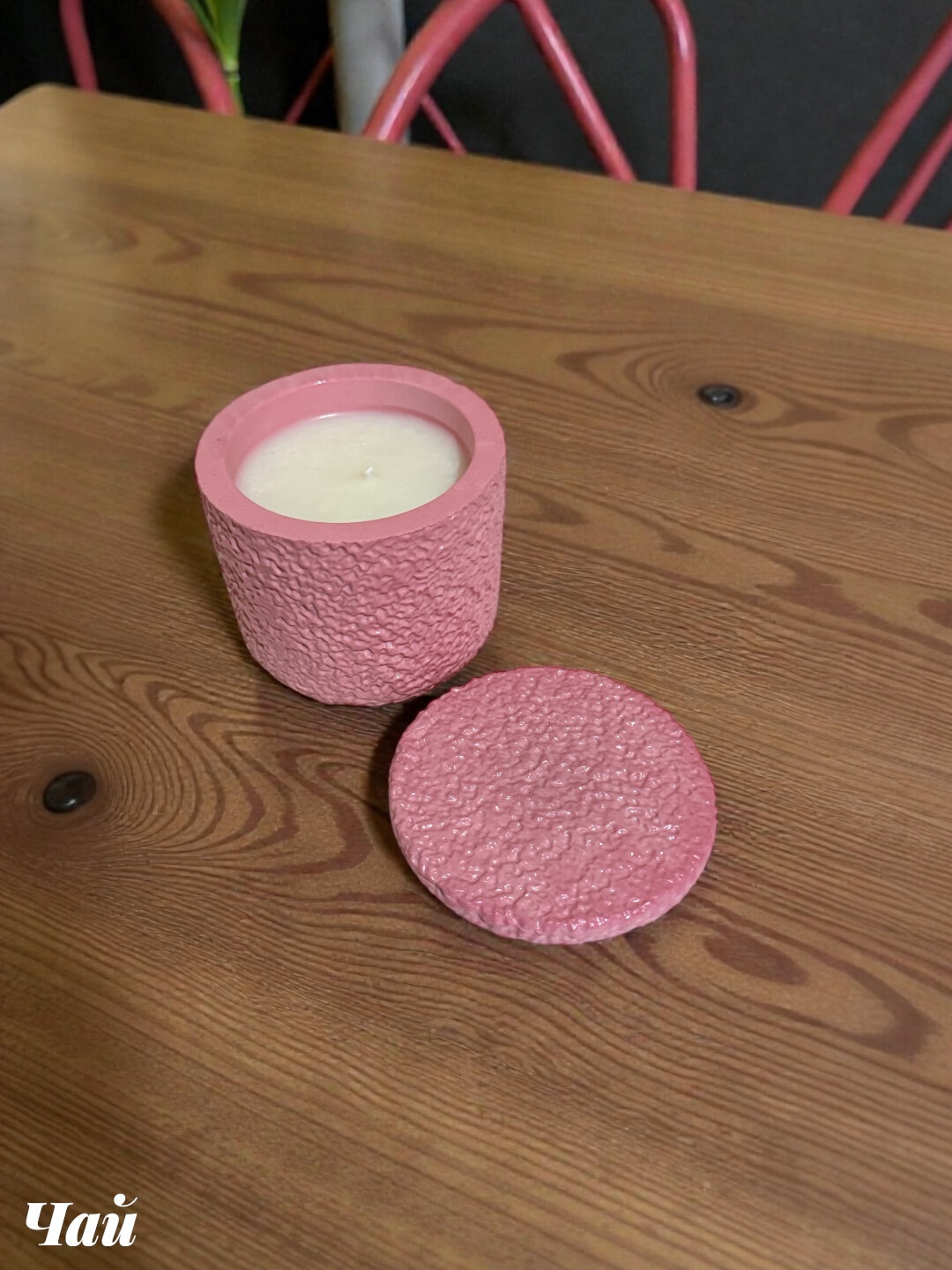 Свеча интерьерная "Мрамор" XL, гипсовая, с ароматом, соевый воск — фото 1