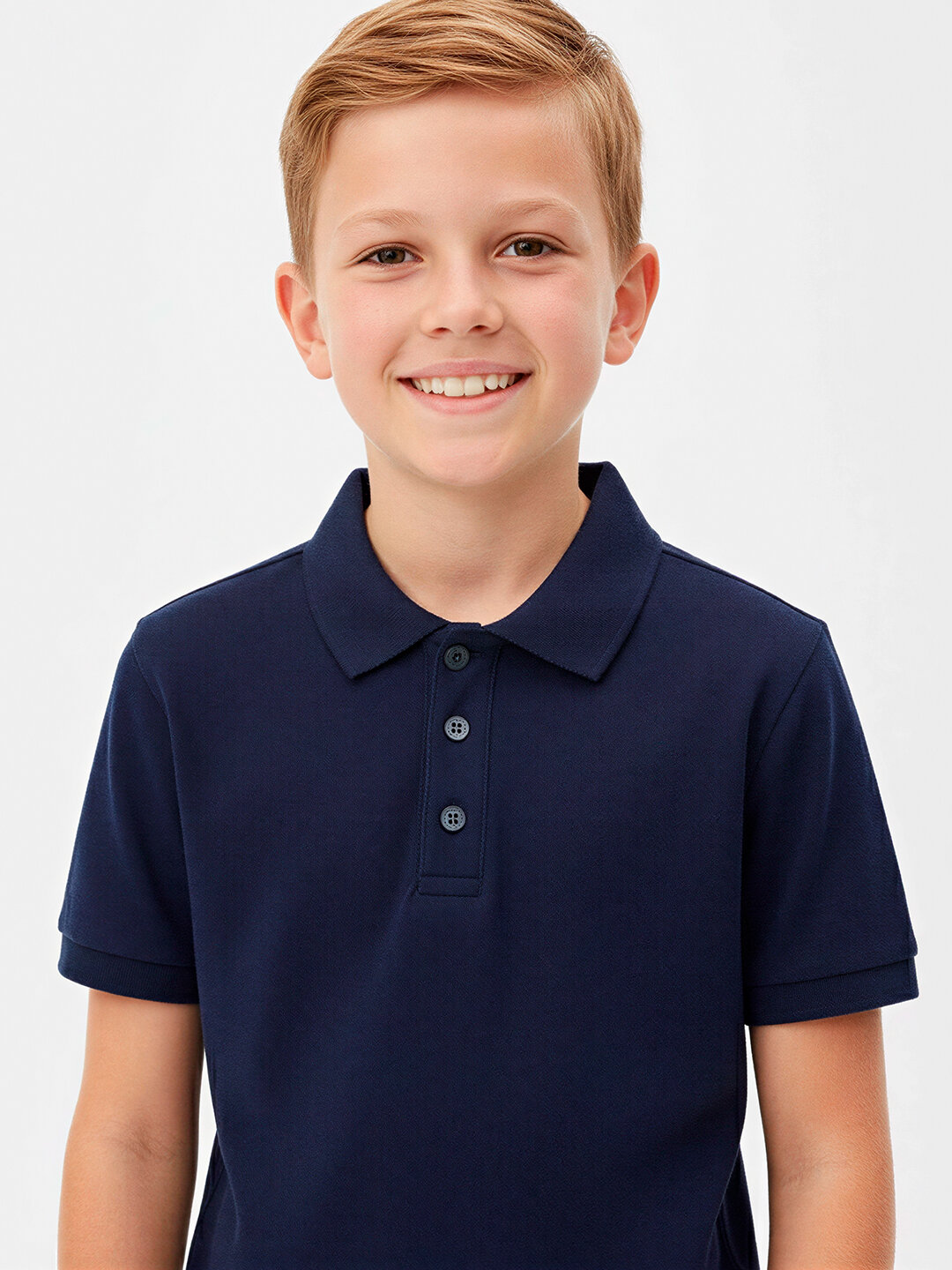 Поло , размер 128, темно-синий — фото 1