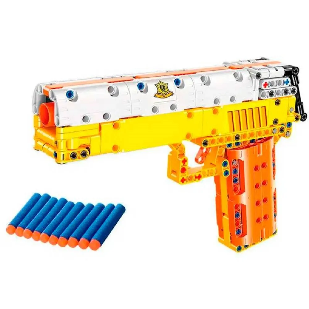 Конструктор Qman Пистолет, стреляет мягкими патронами (222 дет.)