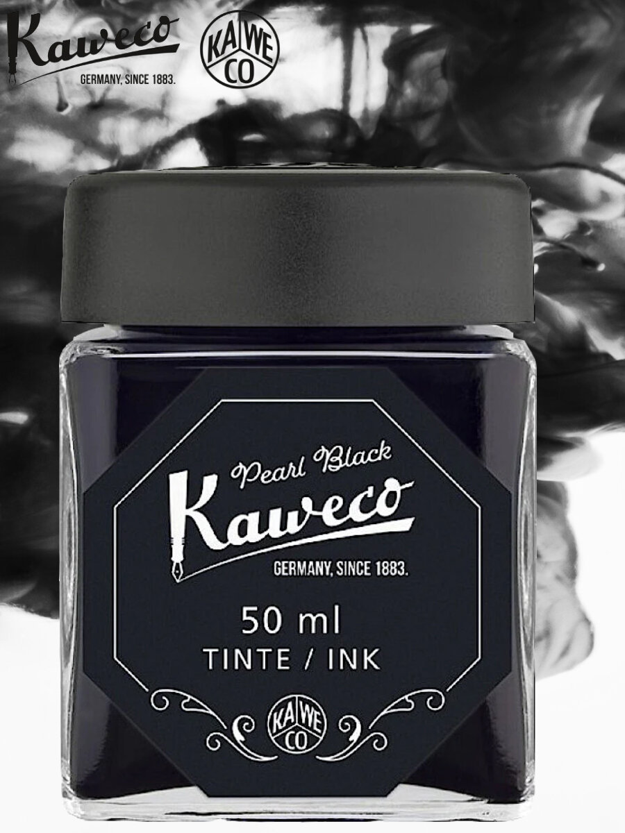 Чернила во флаконе 50 мл KAWECO Pearl Black, черный перламутровый