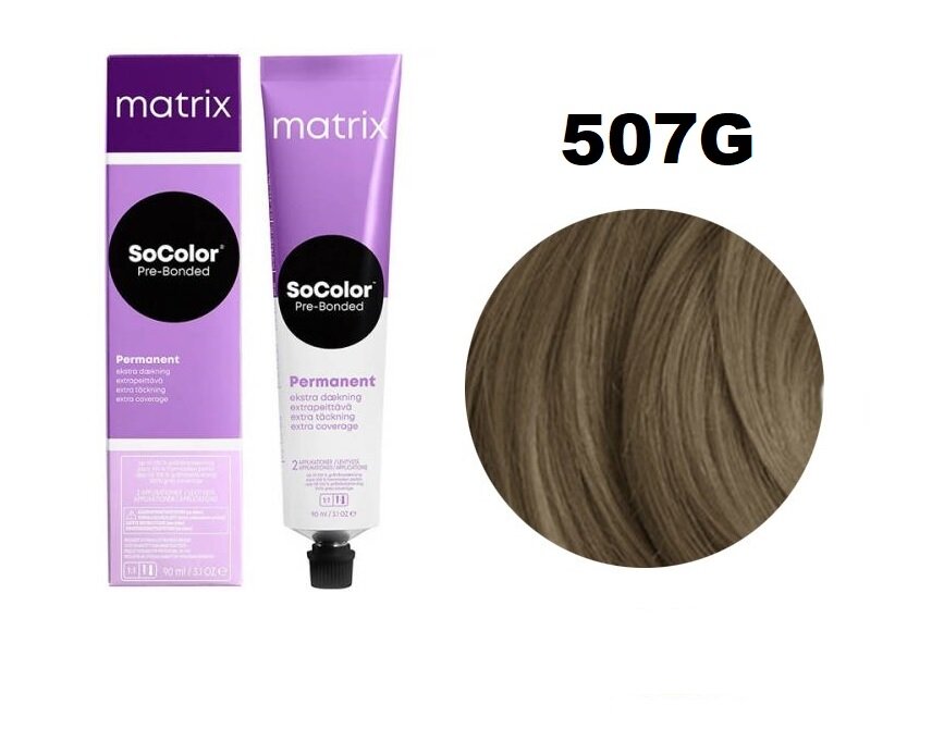 Matrix краска Socolor Pre-Bonded 507G экстра кавередж блондин золотистый 90 мл Матрикс