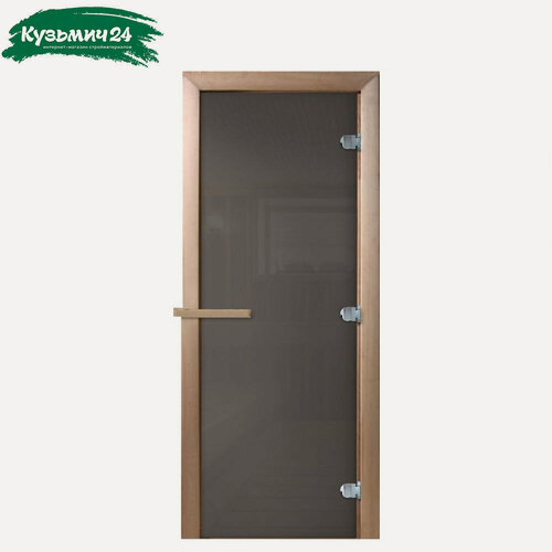 Изображение товара Дверь для бани Doorwood Сумерки Графит 1900х700 мм, хвоя, матовое стекло 8 мм, 3 петли