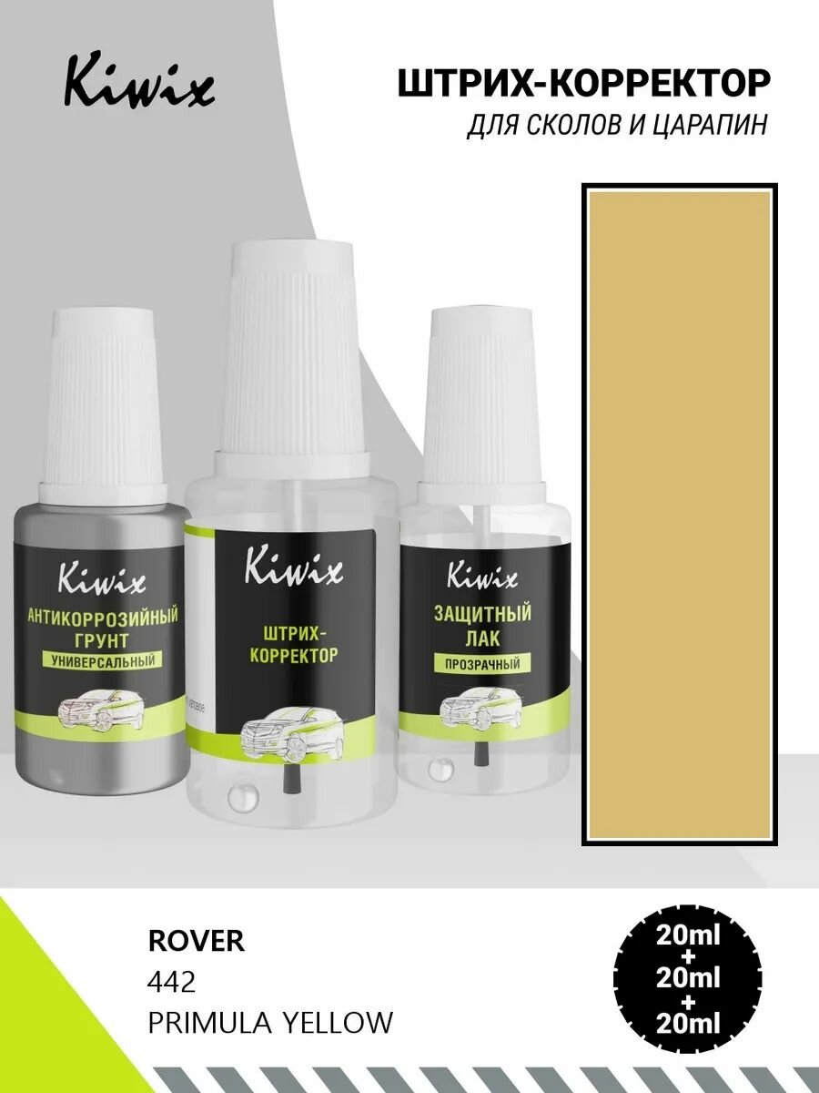Подкраска ROVER 442 PRIMULA YELLOW 20мл + лак + грунт