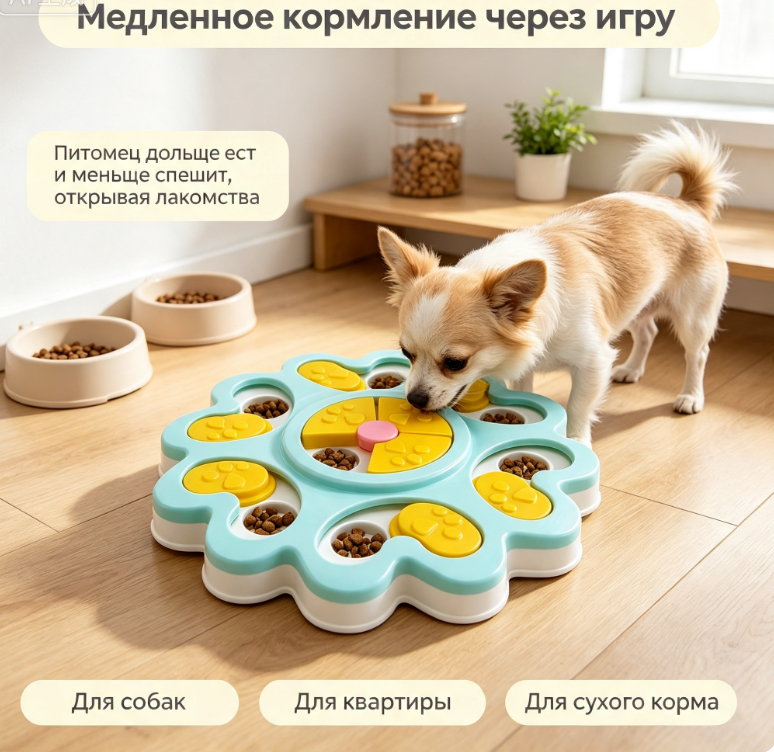 Игрушка для поиска лакомств для кошек и собак, пазл-кормушка, замедляет поедание корма, помогает от одиночества