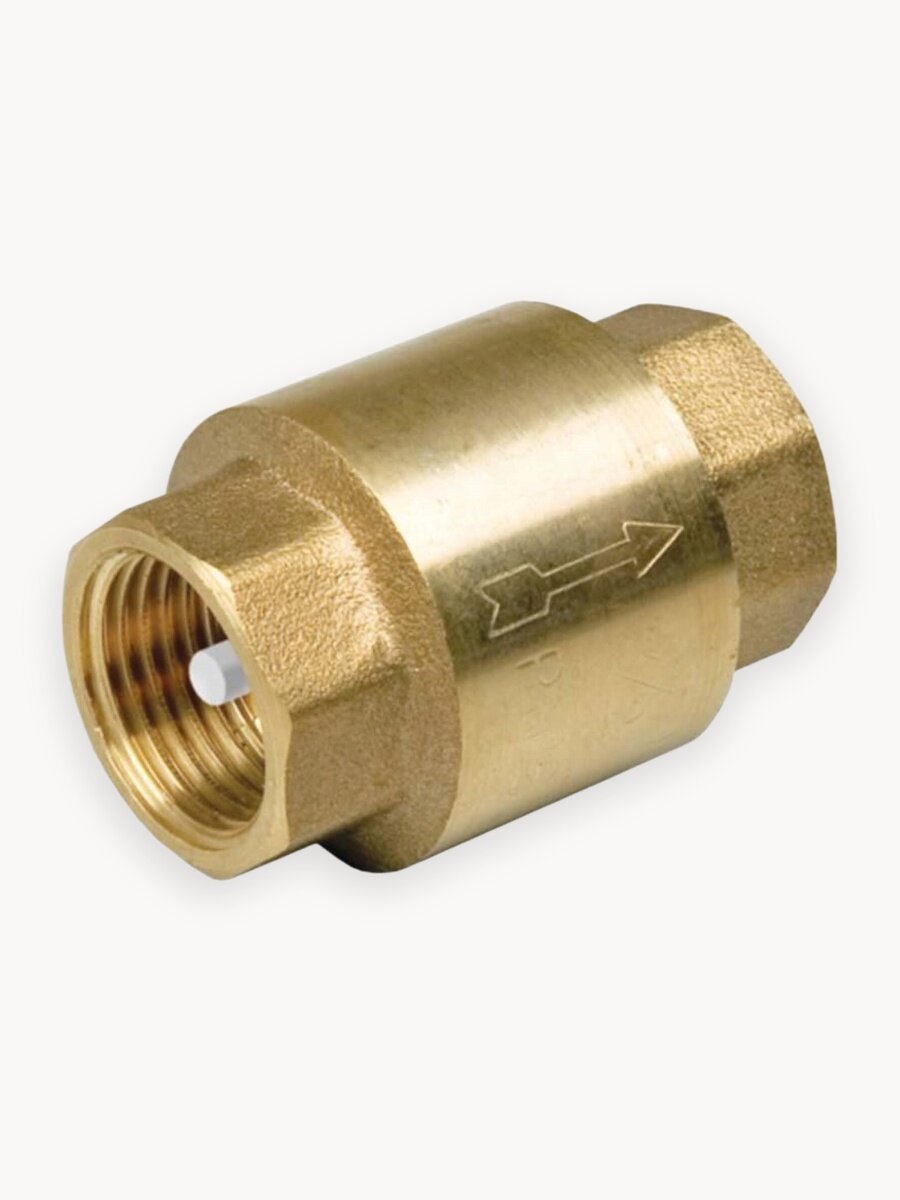 Клапан обратный 1/2" пружинный, латунь/пластик/сталь, MasterProf