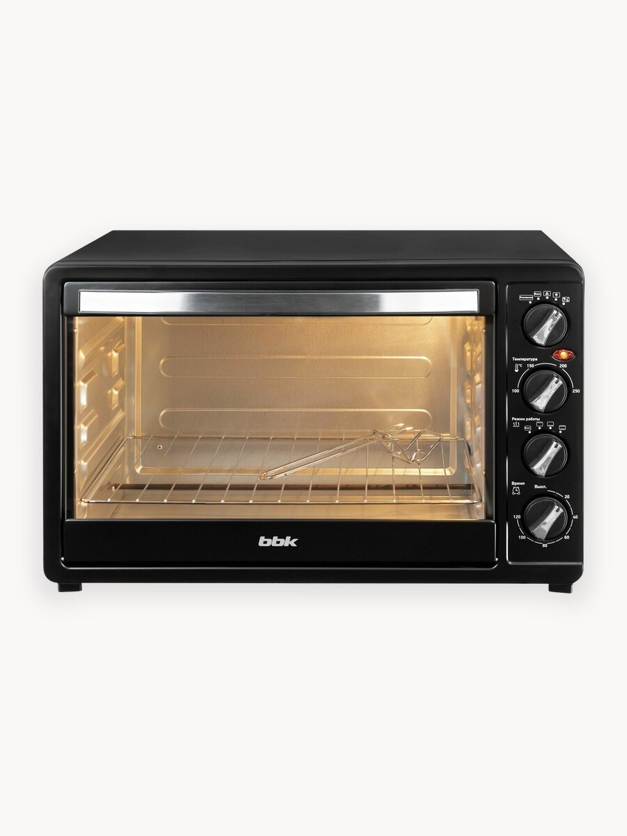 Духовка электрическая с конвекцией BBK OE4523MC черный, объем камеры 45 л, мощность 2000 Вт, гриль, жарка, запекание