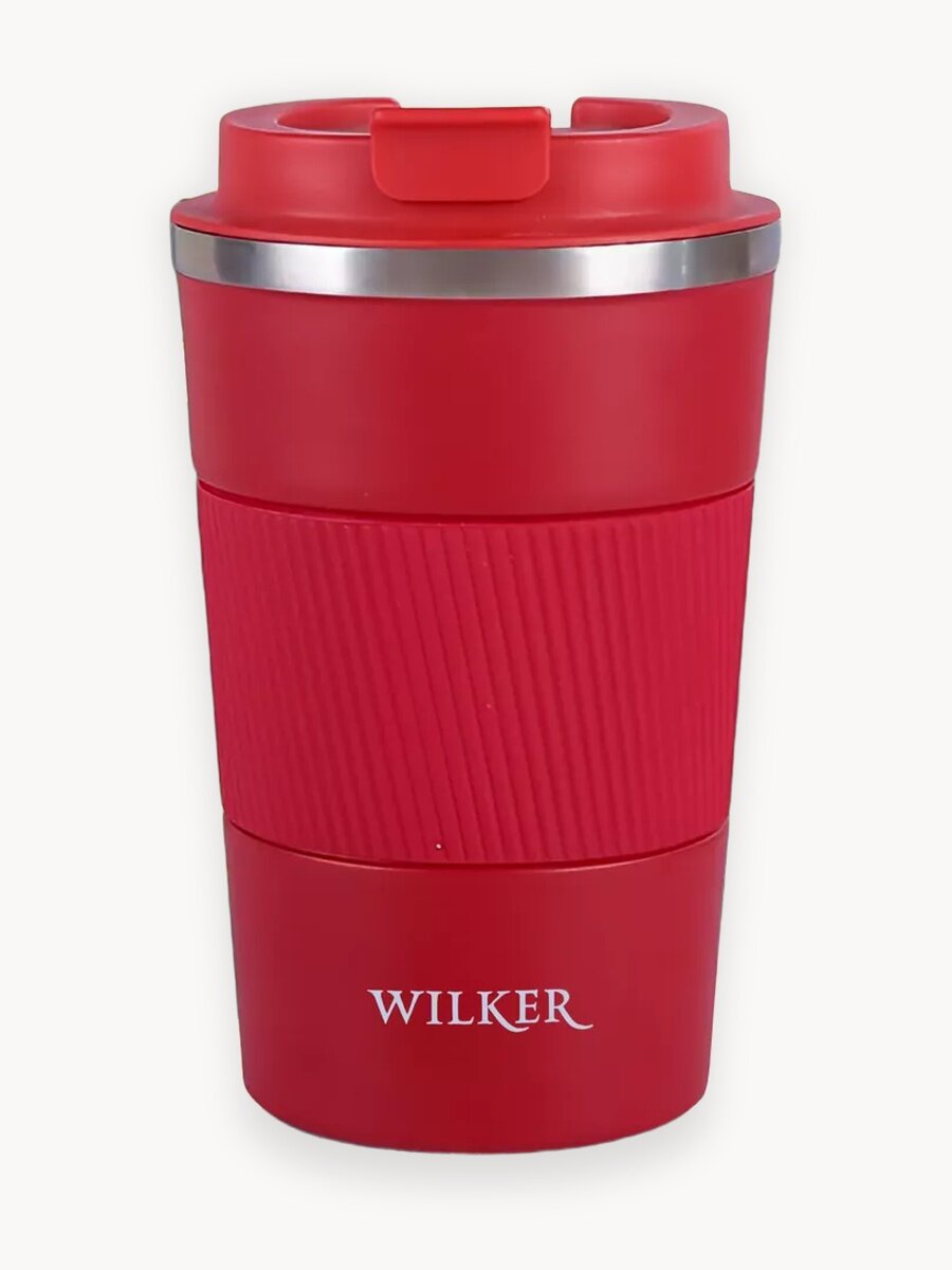 Wilker Автомобильная термокружка красная 380 мл для чая и кофе
