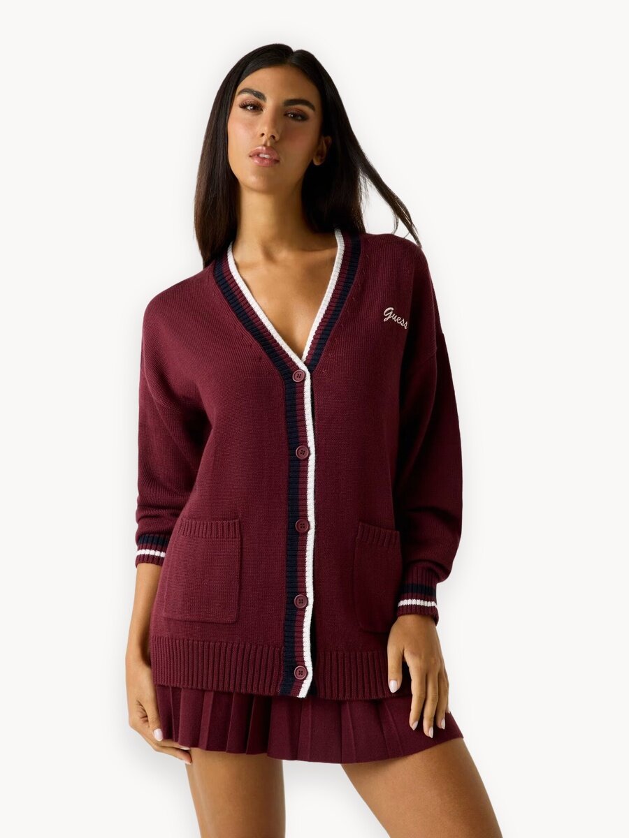 Кардиган GUESS, размер M, фиолетовый
