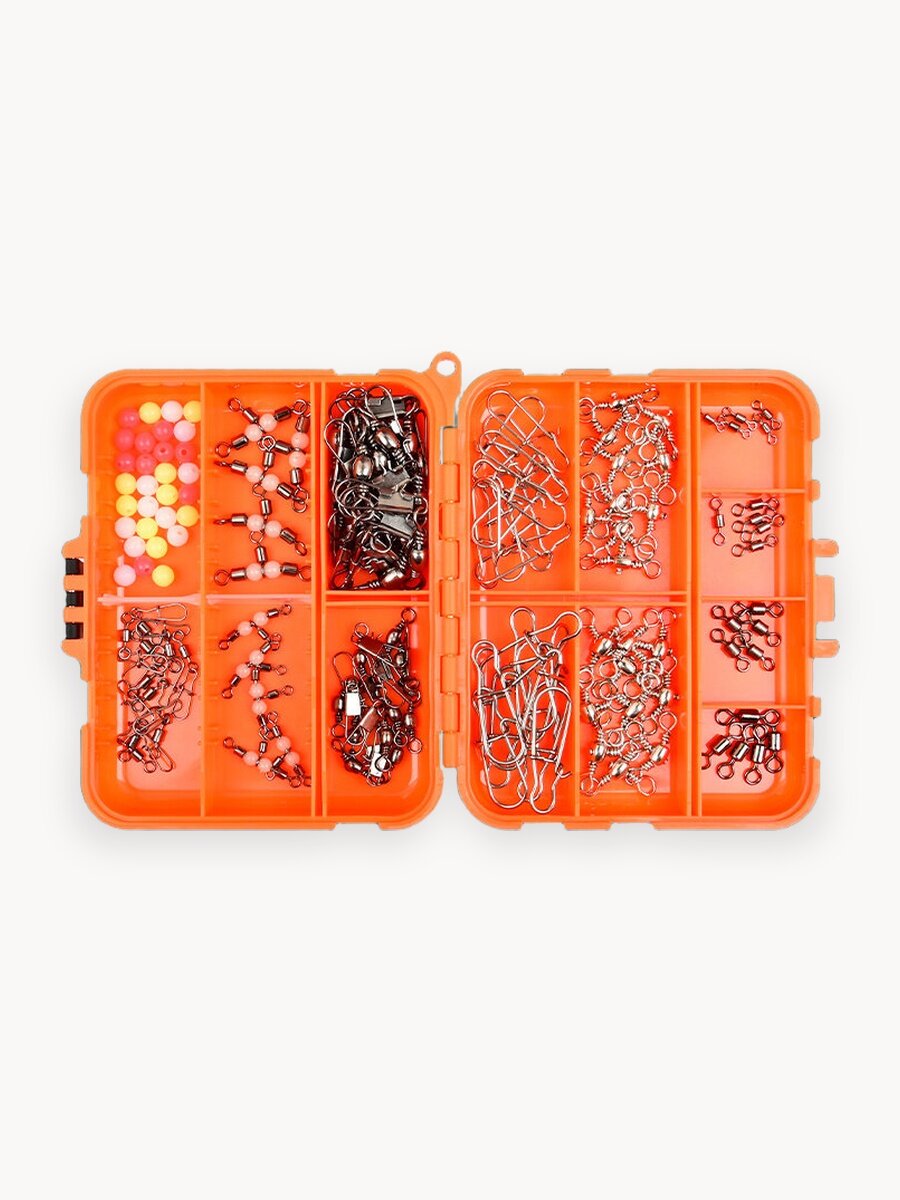 Набор рыболовных снастей и крючков для рыбалки подарочный 141 шт