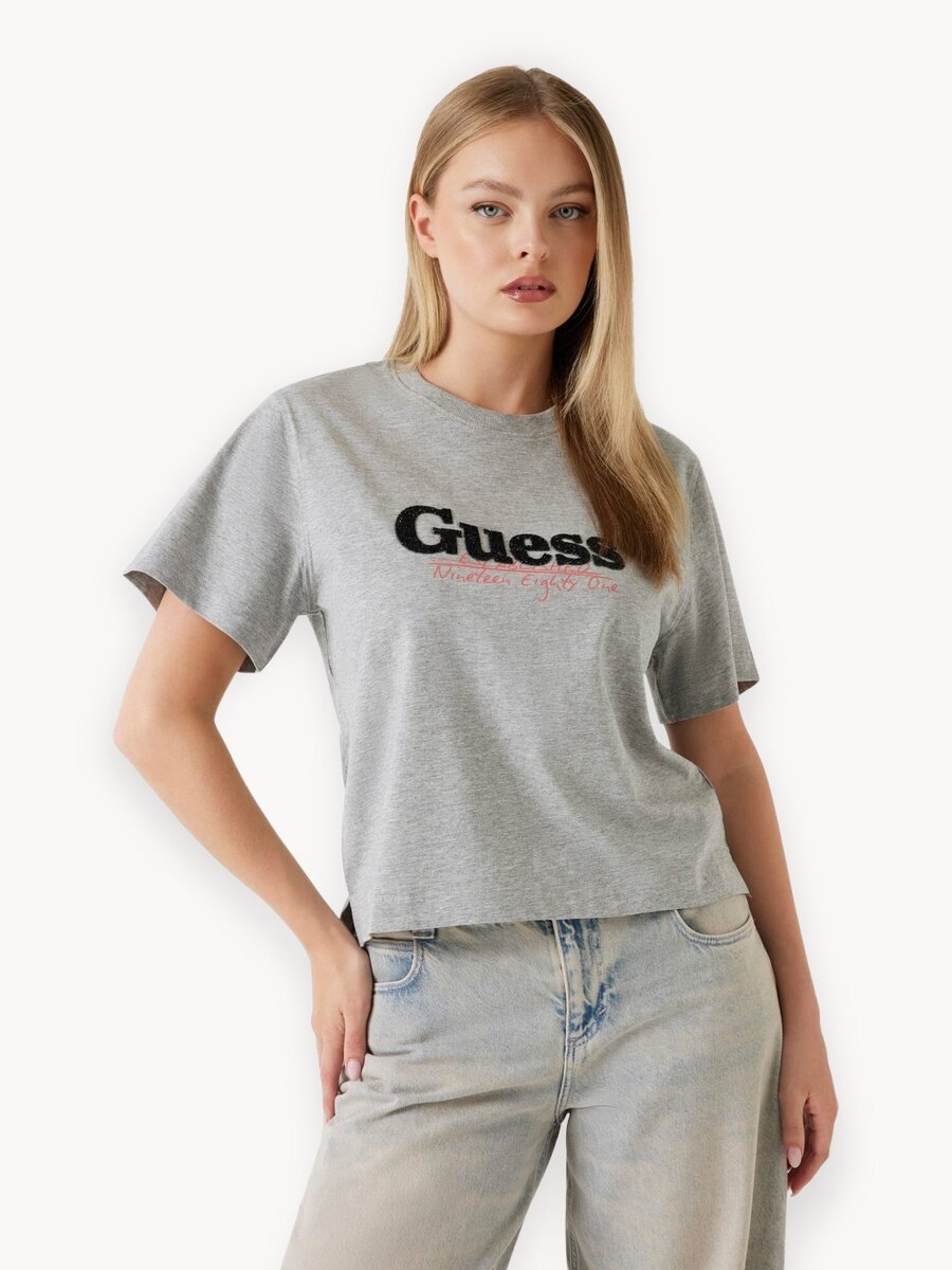 Футболка GUESS, размер L, серый