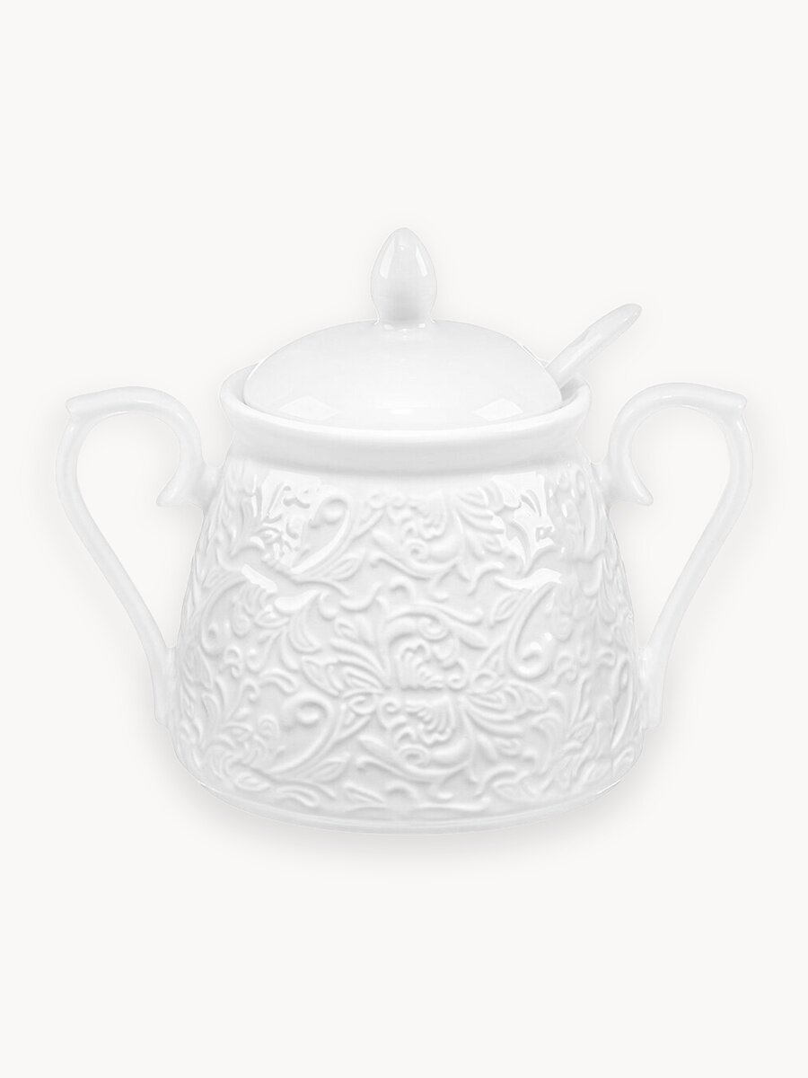 Сахарница 350 мл Elan Gallery Лоза, 14,5х10х11,5 см, с крышкой, с ложкой