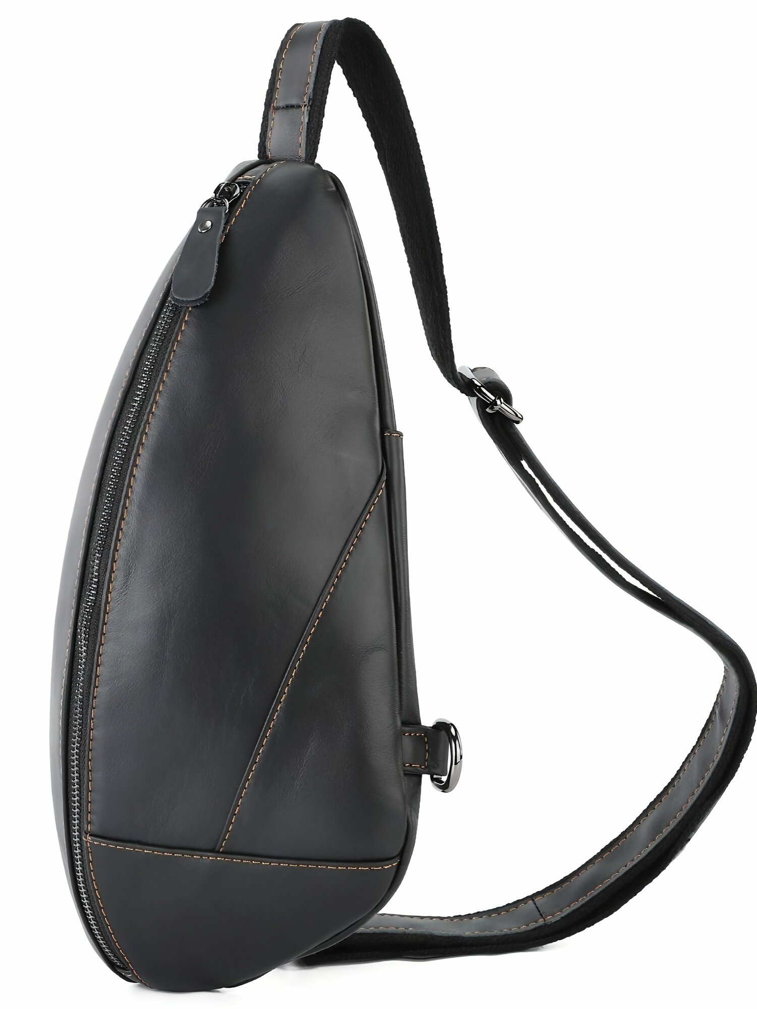 Сумка кросс-боди КожаноFF, фактура гладкая, темно-коричневый