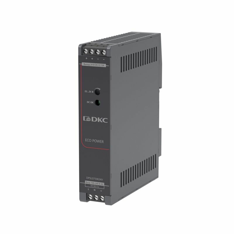Источник питания "ECO POWER" 1ф 75Вт 24В, DKC DPSL075W24V (1 шт.)